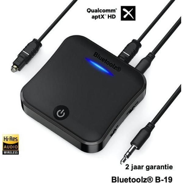 Bluetooth 5.0 class II High Resolution Audio zender - ontvanger met aptX-HD | BT-B19 met Qualcomm CSR8675 MkII |***** als beste getest! | 2 jaar garantie!