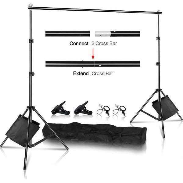 Achtergrond statief 2 x 2 meter – Achtergrondsysteem – Fotostudio statief – Fotografie