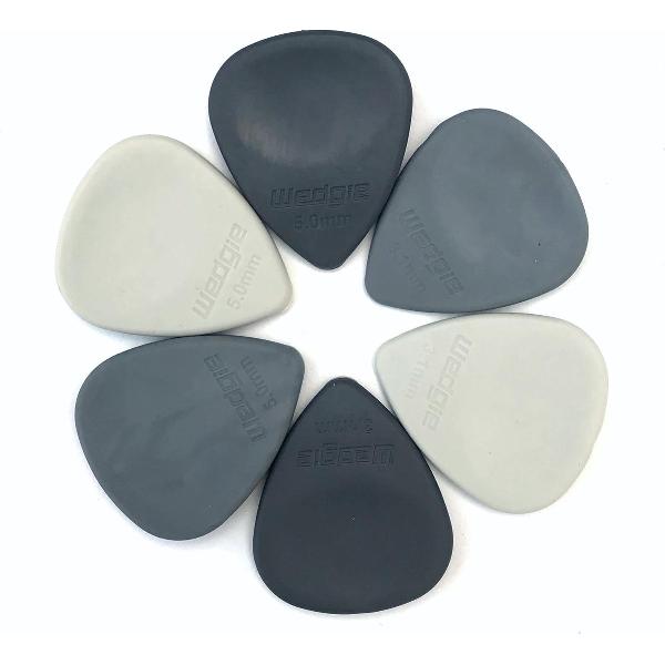 Wedgie Rubber Plectrum Sampler Pack 3.1mm - 5.0mm 6-pack
