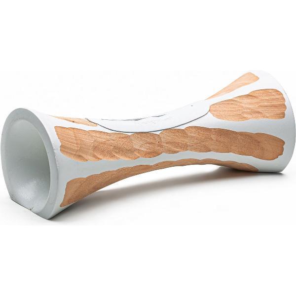 Mangobeat, natuurlijk houten luidspreker. Type Vortex, kleur wit, 35 cm.