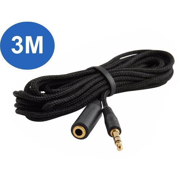 Audio Verlengkabel - 3.5mm Jack kabel - 3 Meter - Male naar Female - Stereokabel Headset Verlengstuk
