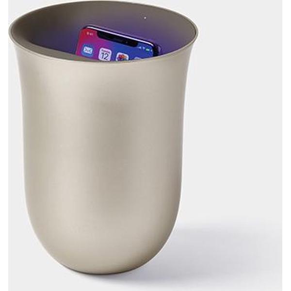 LEXON OBLIO Wireless QI Charging Station with built-in UV sanitizer | Smartphone Charger | UV Ontsmettend | Gold / Goud