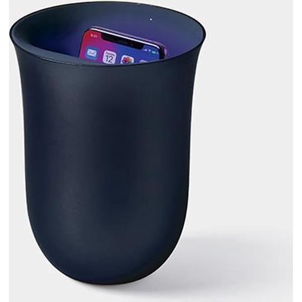 LEXON OBLIO Wireless Charging Station with built-in UV sanitizer | Smartphone Charger | UV Ontsmettend | Dark Blue / Donker Blauw
