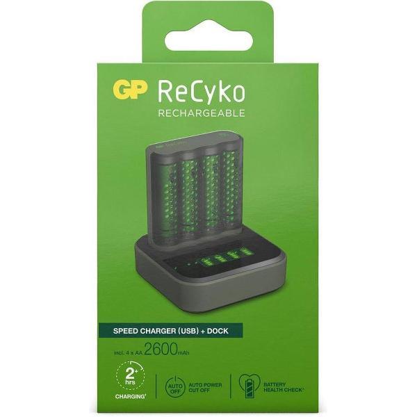 GP Batteries Mainstream-Line Docking-Station Batterijlader Incl. oplaadbare batterijen NiMH AAA (potlood), AA (penlite)