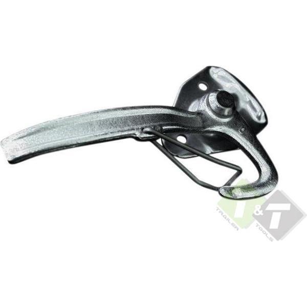 Klepsluiting links 0 met veer, montage via 3 schroeven, handgreep 145mm, 60 x 80mm(H x B)