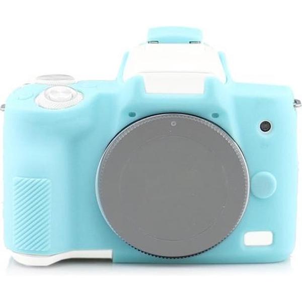 Richwell Silicone Armor Skin Case Body Cover Protector voor Canon EOS M50 Body digitale camera (hemelsblauw)