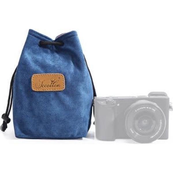 SCCOTTON Liner Schokbestendige digitale bescherming Draagbare SLR-lenstas Micro enkele cameratas Vierkant blauw S