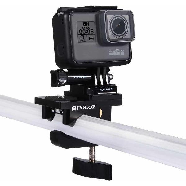 PULUZ Universele Aluminiumlegering Bevestigingsklem voor GoPro HERO 6 / 5 / 4 Session / 4/3 + / 3/2/1, Xiaoyi, SJCAM Camera
