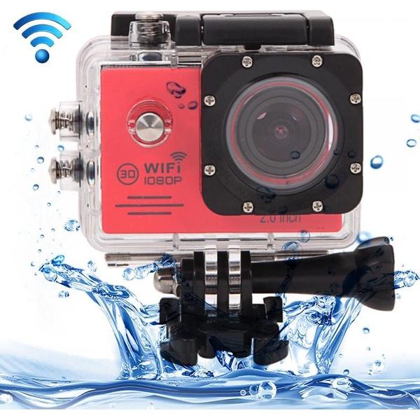 SJ7000 Full HD 1080P 2,0 inch LCD-scherm Novatek 96655 WiFi-sportcamera met waterdichte behuizing, 170 graden HD groothoeklens, 30 m waterdicht (rood)