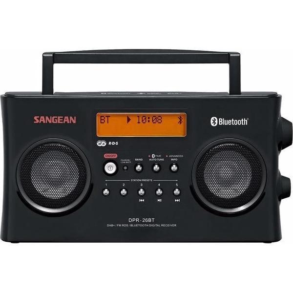Sangean-DPR-26BT -Draagbare radio met Bluetooth en DAB+ - Zwart