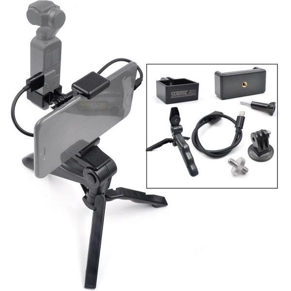 STARTRC ABS Handheld mobiele telefoon Vaste statiefset met 8-pins datakabel voor DJI OSMO Pocket