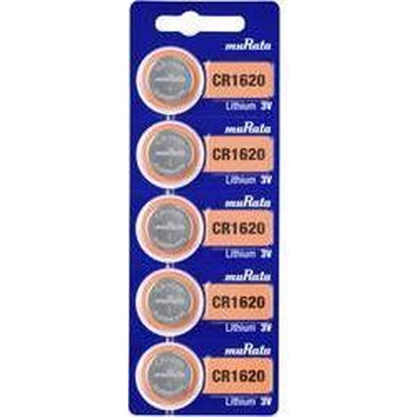 CR1620 Knoopcel Lithium 3 V 80 mAh Murata CR1620-BEABAE 5 stuk(s)