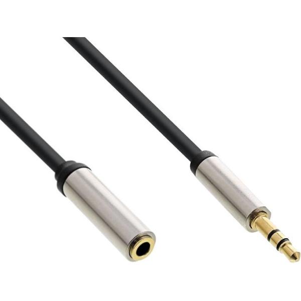 InLine Premium 3,5mm Jack stereo audio slim verlengkabel - 5 meter