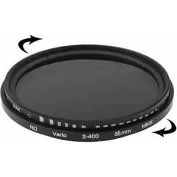 58mm ND Fader verstelbaar variabel filter met neutrale dichtheid en filter ND 2 tot ND 400 (zwart)