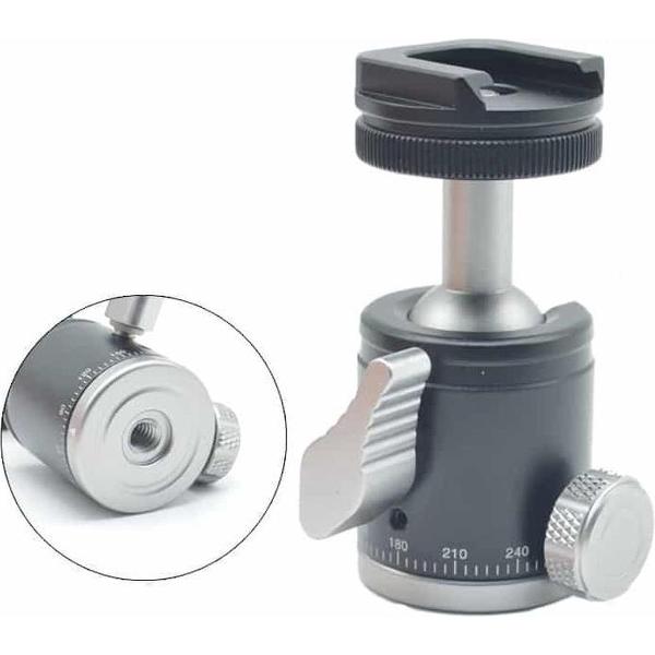 BH-902 Mini Desktop Aluminium Statief Mini Ball Head 360 Graden Pan 90 Graden Tilt Statief