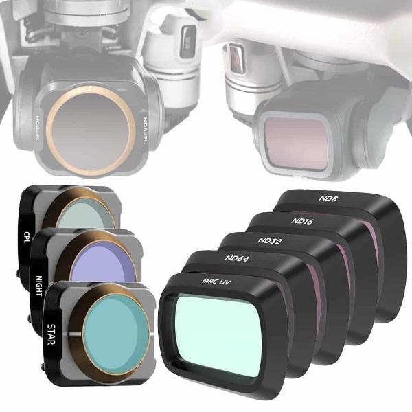 JSR Drone 8 in 1 UV + CPL + ND8 + ND16 + ND32 + ND64 + NIGHT + STAR Lensfilter voor DJI MAVIC Air 2