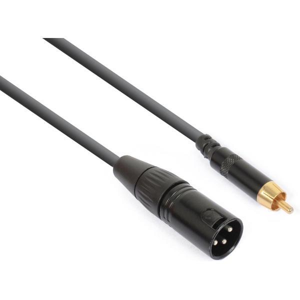 PD Connex XLR (m) - Tulp 1x RCA (m) kabel - 0,15 meter