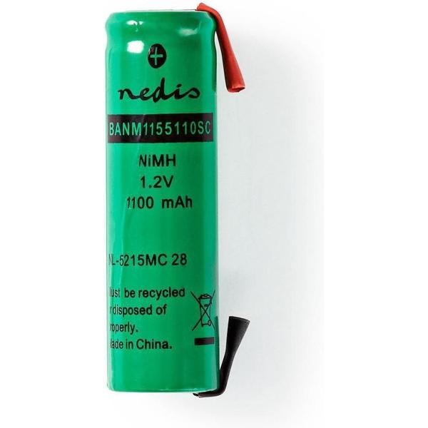 Nedis BANM1155110SC Nikkel-metaalhydride-accu 1,2 V 1100 Mah Soldeerlip