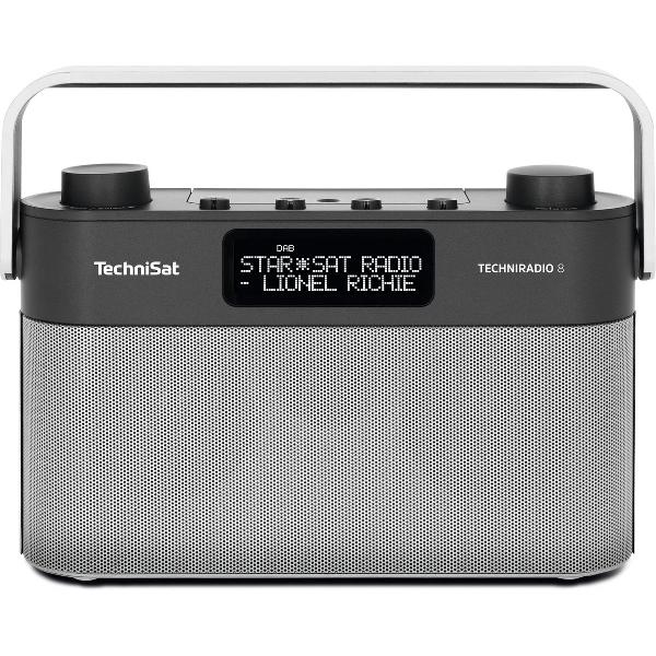 TechniSat TECHNIRADIO 8 draagbare radio DAB+, FM met spraakondersteuning, zwart, grijs