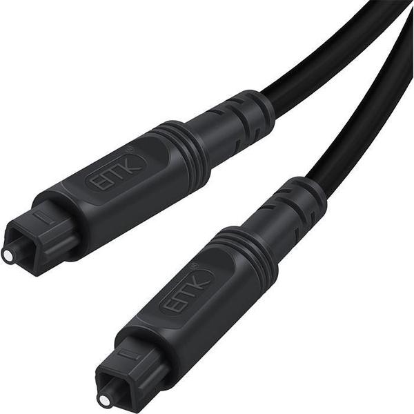 By Qubix - Digital Toslink Optical kabel 20 meter / toslink audio male to male / Optische kabel - Zwart
