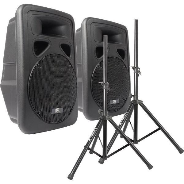Actieve 12 luidsprekerset 1200W met standaards
