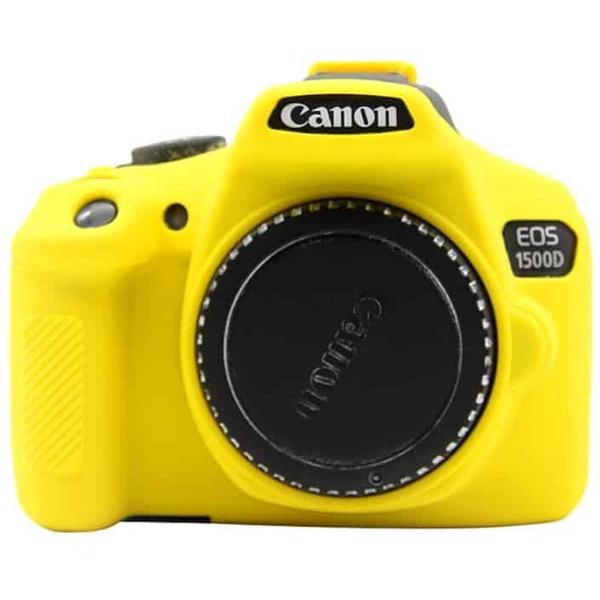 PULUZ zachte siliconen beschermhoes voor Canon EOS 1300D / 1500D (geel)