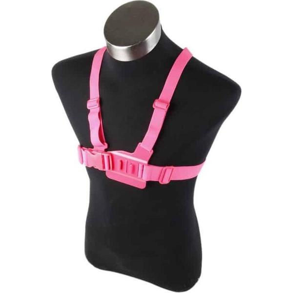TMC HR47 borstgordel voor GoPro NIEUWE HERO / HERO6 / 5/5 sessie / 4 sessie / 4/3 + / 3/2/1, Xiaoyi en andere actiecamera's (magenta)