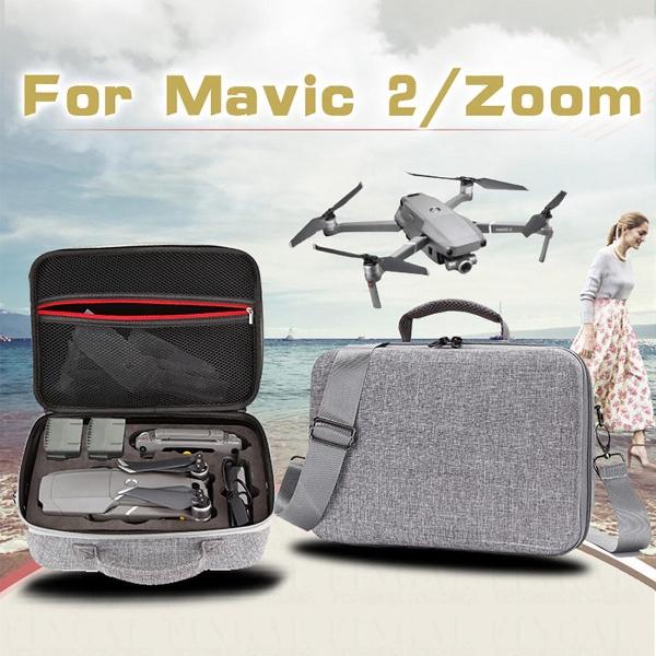 Schokbestendige waterdichte draagbare hoes voor DJI Mavic 2 Pro / Zoom en accessoires, afmeting: 29 cm x 19,5 cm x 12,5 cm (grijs)