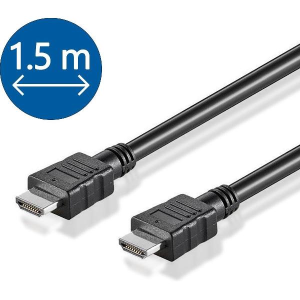HDMI kabel 1,5 m premium kwaliteit High Speed met Ethernet-functie geschikt voor 4k Zwart
