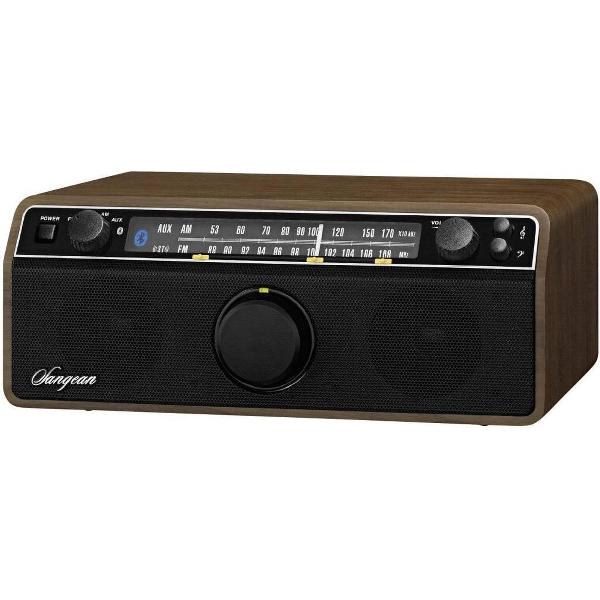 Sangean Genuine 120 - WR-12BT - AM/FM tafelradio met Bluetooth en subwoofer - Kersenhout