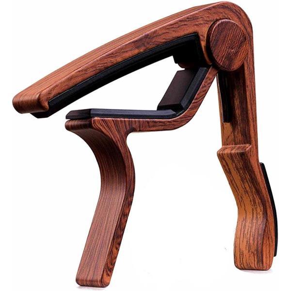 Gitaar Capo Deluxe – voor gitaren met stalen snaren – hout