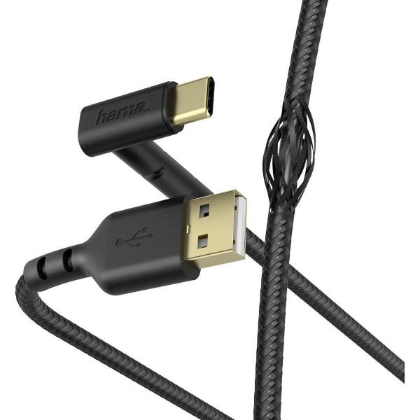 Hama Oplaad-/gegevenskabel USB-A - USB-C 1,5 M Zwart