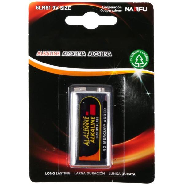 Blokbatterij - Aigi Dei - 6LR61 - 9V - Alkaline Batterijen - 1 Stuk - BES LED