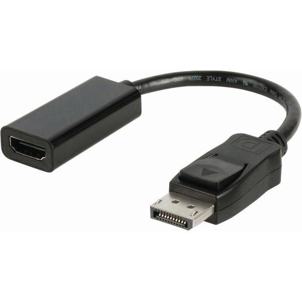 DisplayPort-Kabel | DisplayPort Male | HDMI™ Output | 4K@30Hz | Vernikkeld | 0.20 m | Rond | PVC | Zwart | Blister