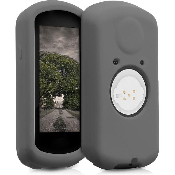 kwmobile hoes voor Garmin Edge 1030 / 1030 Plus - Siliconen beschermhoes voor fietsnavigatie - grijs