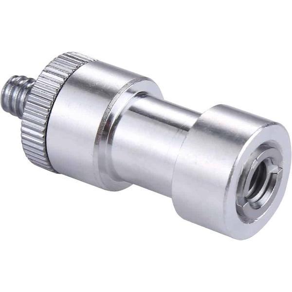 3 in 1 (1/4 inch mannelijk naar 1/4 inch mannelijk + 1/4 inch vrouwelijk tot 3/8 inch mannelijk + 3/8 inch vrouwelijk tot 1/4 inch vrouwelijk) Flitslicht Beugel Schroefdraad Adapterkits