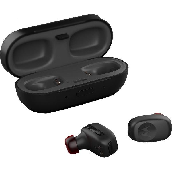 Motorola Stream oordopjes - draadloos - zwart - spatwaterdicht - geïntergreerde microfoon - oplaadcase