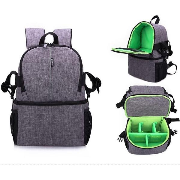 HUWANG multifunctionele Nylon Schouder Rugzak Nikon/Canon - Groen