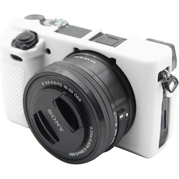 PULUZ zachte siliconen beschermhoes voor Sony ILCE-6300 / A6400 (wit)