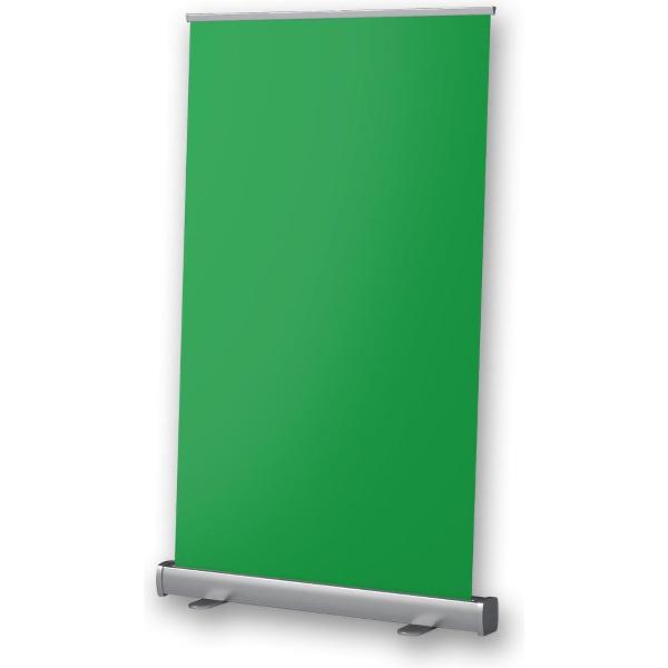 Green screen - Ultra wide - Roll-up banner - Achtergronddoek - Achtergrondsysteem – Green screen set - 120x200 cm