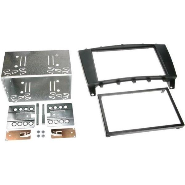 2-DIN paneel Mercedes Benz C-Klasse (W203) 2004-2007 / CLK W209 / SLK W171 zwart