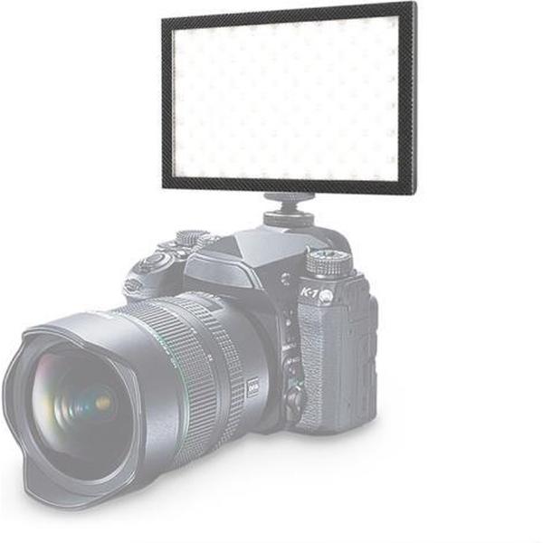 LUXCeO P02 LED-videolamp Superslank paneel 1000LM 3000-6000K Licht op camera Licht Selfie Zacht licht Videofotografie Studiolicht (zwart)