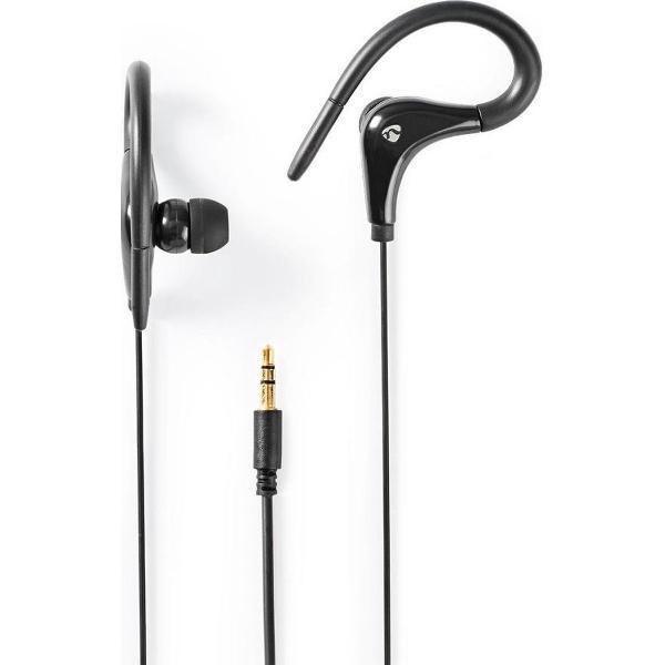 Nedis HPWD8001BK Sportkoptelefoon Bekabeld In Het Oor 1,2 M Kabel Zwart