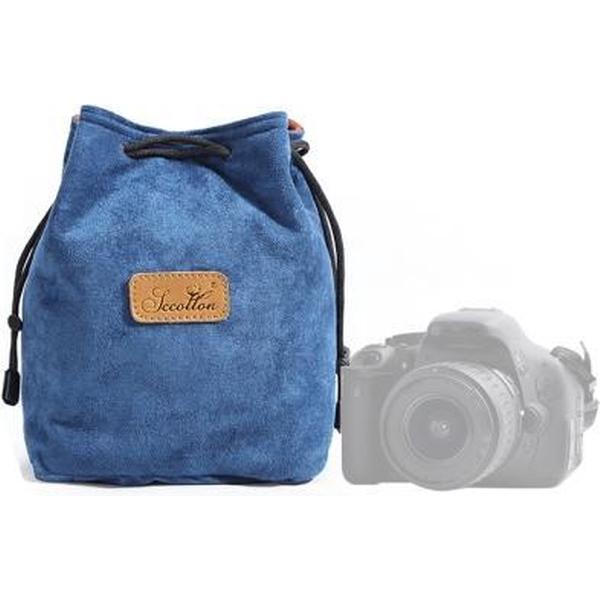 SCCOTTON Liner Schokbestendige digitale bescherming Draagbare SLR-lenstas Micro-enkele cameratas Vierkant blauw M