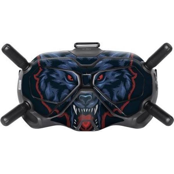 Sunnylife FV-TZ453 PVC-antikras- en niet-plakkerige beschermende sticker voor DJI FPV-bril V2 (5 gewelddadige blauwe wolf)