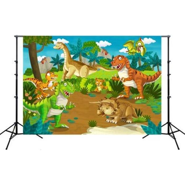 2.1mx 1.5m Dinosaur World Cartoon Fotoshoot Scène Fotografie Achtergronddoek (W100)