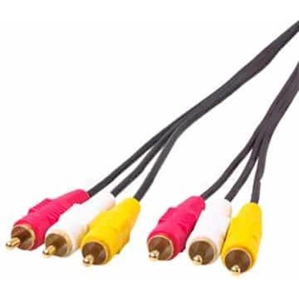 Normal Quality Audio Video Stereo RCA AV Kabel, Lengte: 1.5m