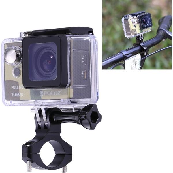 Stuur Bevestiging Aluminium Mount Fiets Universeel voor Gopro en Andere Actiecamera's | Zwart / Black