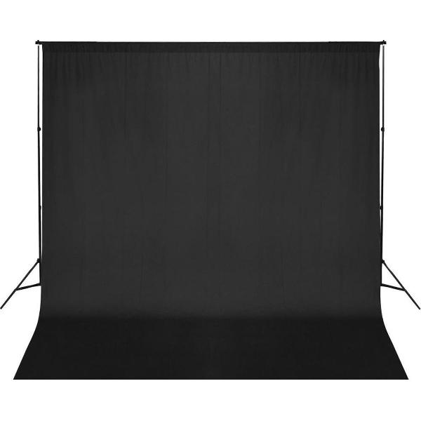 vidaXL Foto-achtergrondondersteuningssysteem 600x300 cm zwart
