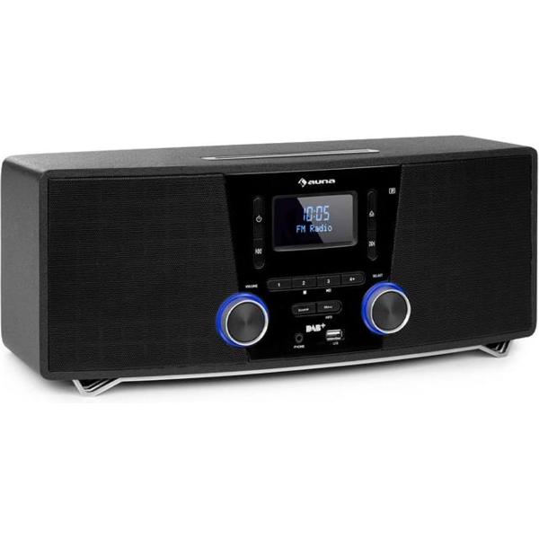 Stockton micro-stereoinstallatie max. 20W DAB+ FM CD speler BT OLED zwart